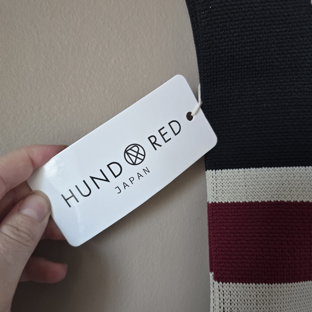 HUNDRED Red and Black Striped Tote Bag - Picture 5 of 8